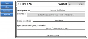 Planilha Recibo