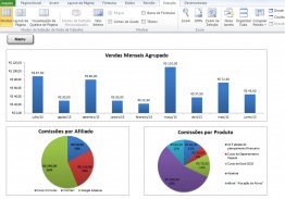 Gráficos - Planilha Controle de Vendas para Blog