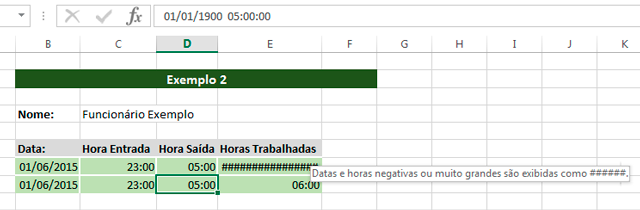 Horas no Excel