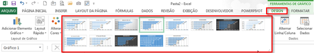 Temas de Gráficos no Excel