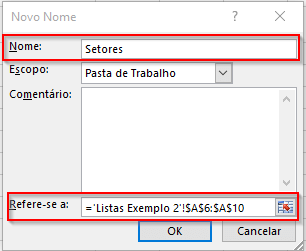 Lista Suspensa Excel