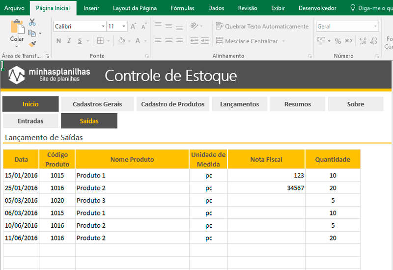 planilha de controle de estoque