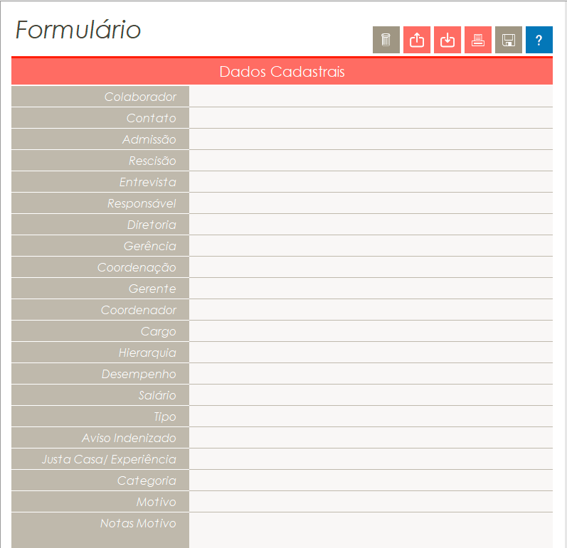 Planilha Desligamento