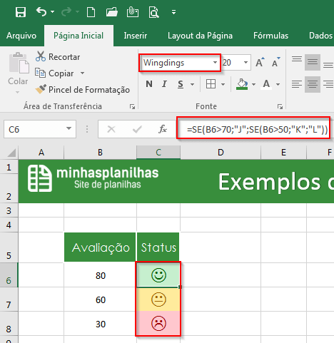 Indicador de Desempenho no Excel